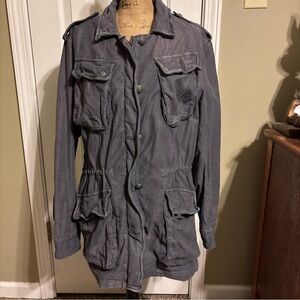 Free People In Our Nation distressed Military Jacket size large